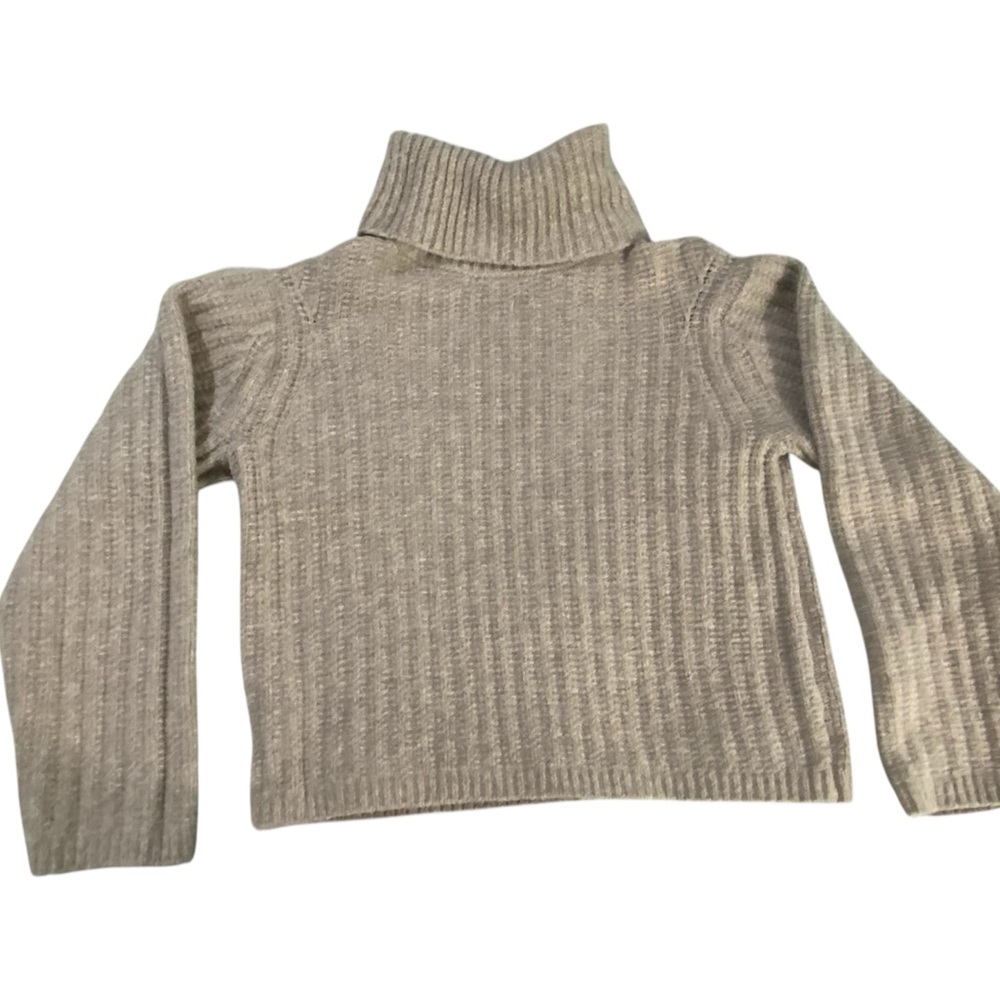 Universal Thread Womens Turtleneck Sweater Oversized Cropped Beige Size XS